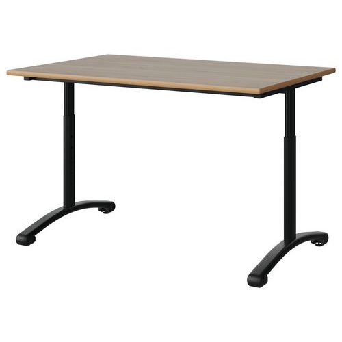 Table Malibu 120x80 T3/t6 Dl St Alaisé Chêne 1146/noir 9005