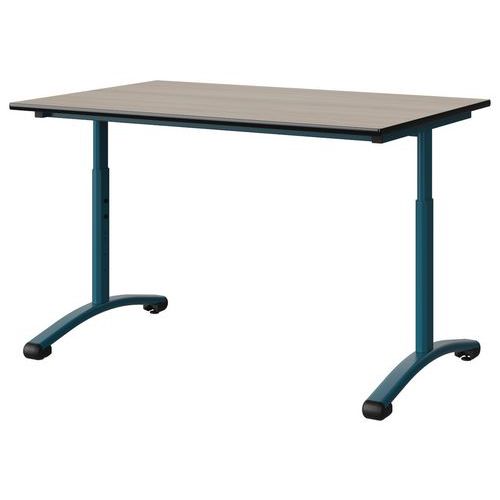 Table Malibu 120x80 T3/t6 Dl St Antib Acacia/noir Bleu 5025