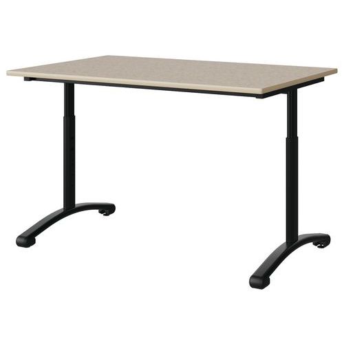 Table Malibu 120x80 T3/t6 Dl St Isos Beig 1460/bei Noir 9005