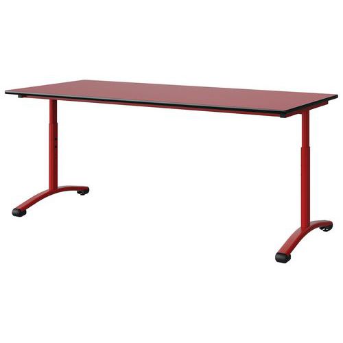 Table Malibu 180x80 T3/t6 Dl St Rouge U321/noir Rouge 3020