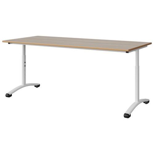 Table Malibu 180x80 T3/t6 Dl Str Alaisé Acacia/blc 9016