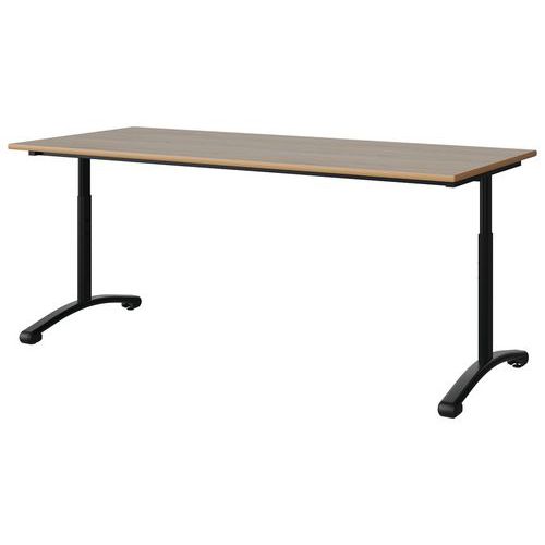 Table Malibu 180x80 T3/t6 Dl St Alaisé Chêne 1146/noir 9005