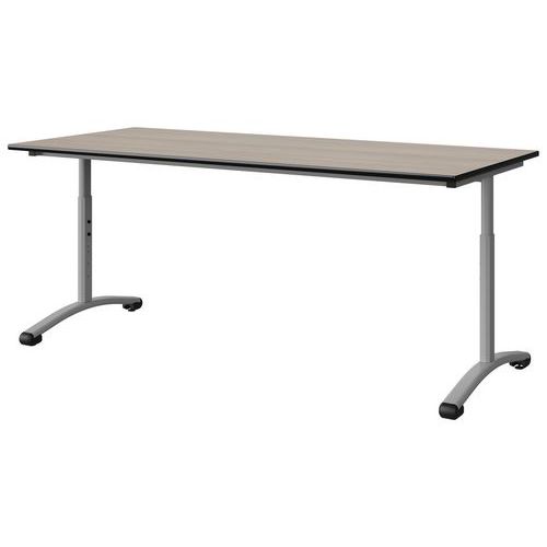 Table Malibu 180x80 T3/t6 Dl St Antib Acacia/noir Gris 9006