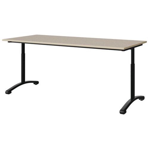 Table Malibu 180x80 T3/t6 Dl St Isos Beig 1460/bei Noir 9005
