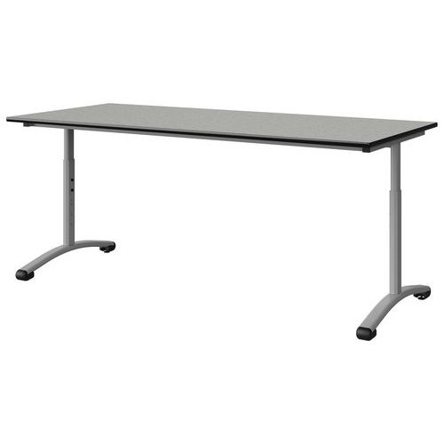 Table Malibu 180x80 T3/t6 Dl St Isos Gris 1400/no Gris 9006