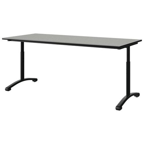 Table Malibu 180x80 T3/t6 Dl St Isos Gris 1400/no Noir 9005