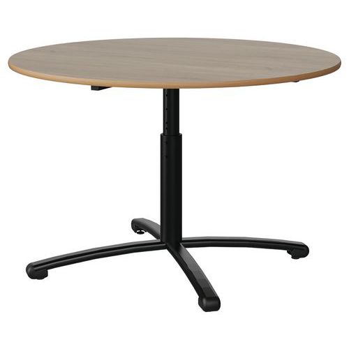 Table Malibu Ã˜ 120 T3/t6 Pc St Alaisé Chêne 1146/noir 9005