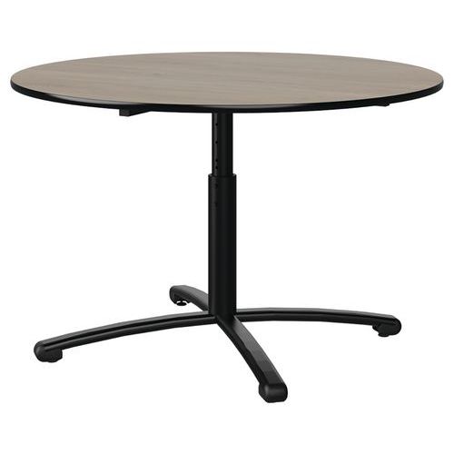 Table Malibu Ã˜ 120 T3/t6 Pc St Antib Chêne 1146/no Noir 9005