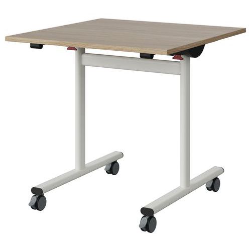 Table Malibu Rab. 80x80 T6 Dl Stra Abs Chêne 1146/blc 9016