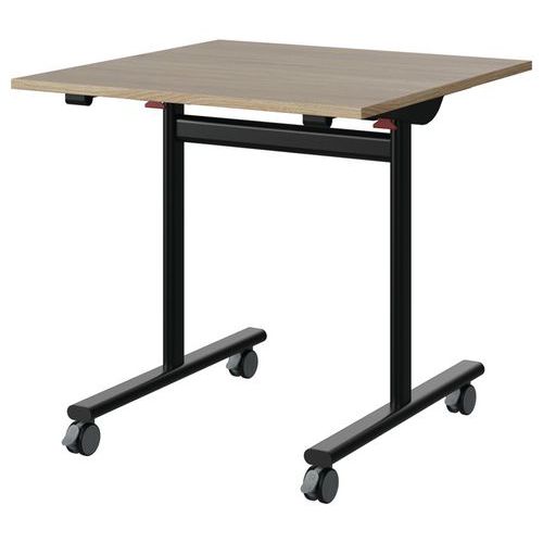 Table Malibu Rab. 80x80 T6 Dl Stra Abs Chêne 1146/noir 9005