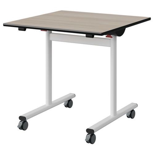 Table Malibu Rab. 80x80 T6 Dl Stra Acacia/noir Blc 9016