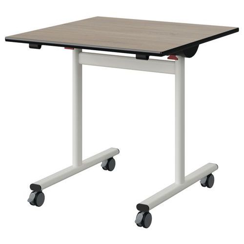 Table Malibu Rab. 80x80 T6 Dl St Chêne 1146/noir Blc 9016