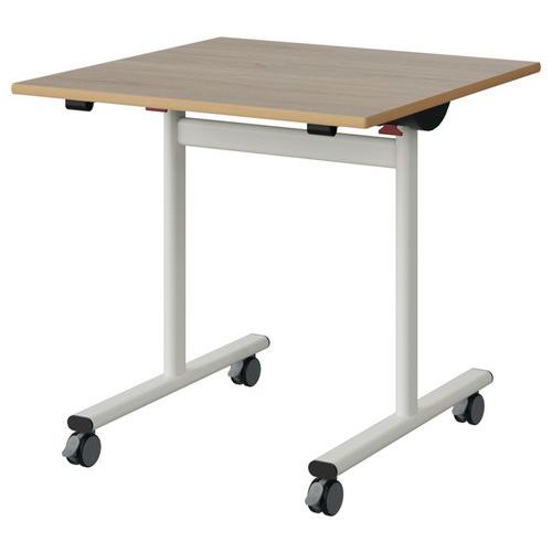 Table Malibu Rab. 80x80 T6 Dl Str Alaisé Chêne 1146/blc 9016