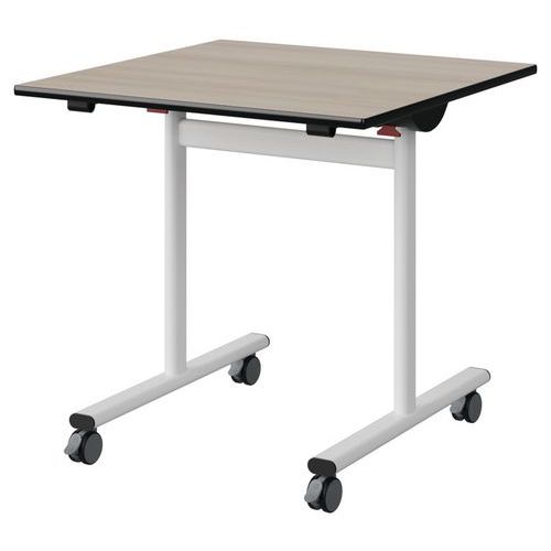 Table Malibu Rab. 80x80 T6 Dl St Antib Acacia/noir Blc 9016