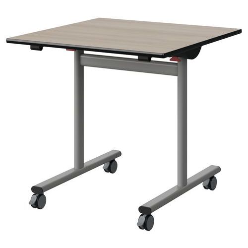 Table Malibu Rab. 80x80 T6 Dl St Antib Acacia/noir Gris 9006