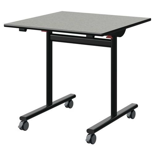 Table Malibu Rab 80x80 T6 Dl St Isoso Gris 1400/no Noir 9005