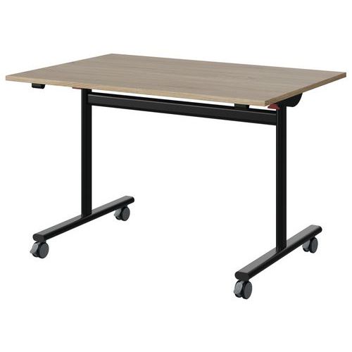 Table Malibu Rab. 120x80 T6 Dl Stra Abs Chêne 1146/noir 9005