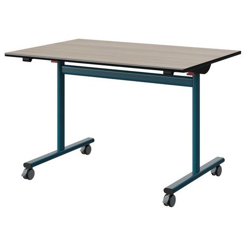 Table Malibu Rab 120x80 T6 Dl St Antib Acacia/noir Bleu 5025