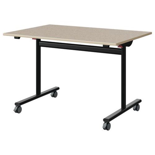 Table Malibu Rab. 120x80 T6 Dl St Iso Bei 1460/bei Noir 9005