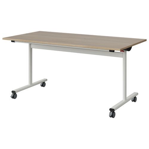 Table Malibu Rab. 160x80 T6 Dl Stra Abs Chêne 1146/blc 9016