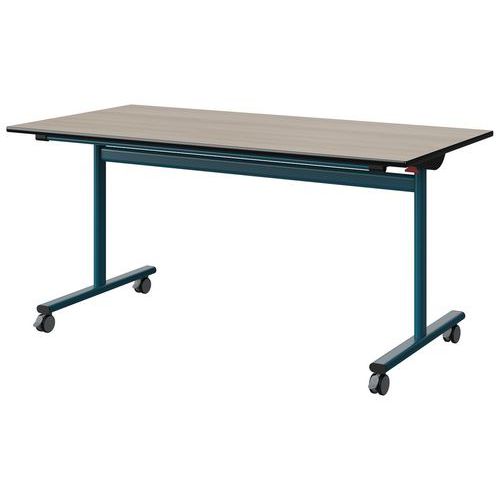 Table Malibu Rab. 160x80 T6 Dl St Acacia/noir Bleu 5025