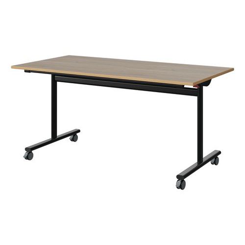 Table Malibu Rab 160x80 T6 Dl St Alaisé Chêne 1146/noir 9005