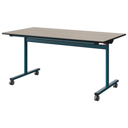 Table Malibu Rab 160x80 T6 Dl St Antib Acacia/noir Bleu 5025