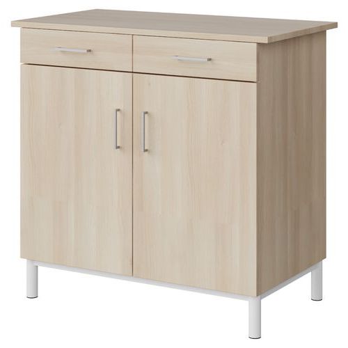 Buffet Malibu 2 Portes Acacia Lak.1277 Blanc 9016