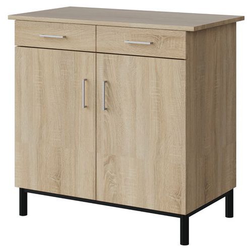 Buffet Malibu 2 Portes Chêne Bardo. 1146 Noir 9005