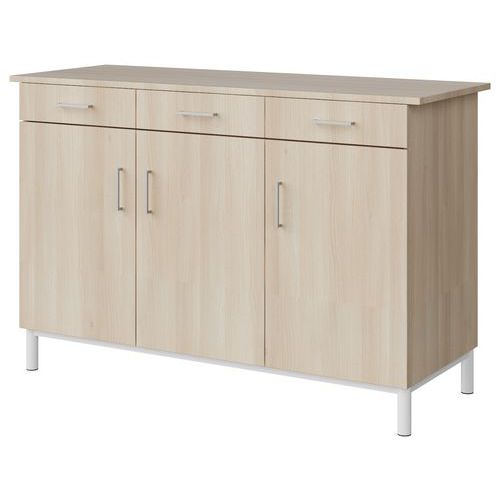 Buffet Malibu 3 Portes Acacia Lak.1277 Blanc 9016