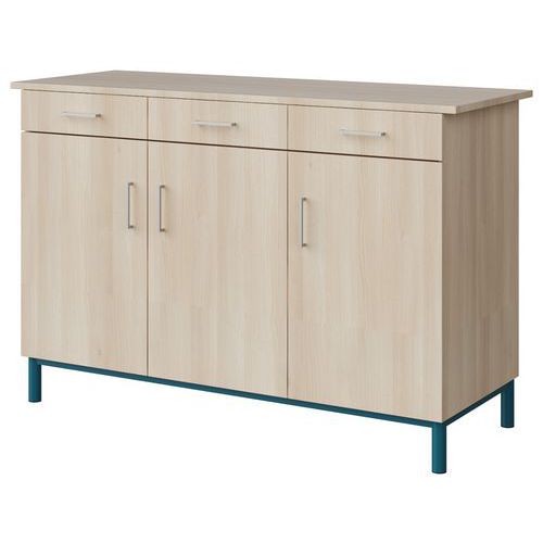 Buffet Malibu 3 Portes Acacia Lak.1277 Bleu 5025