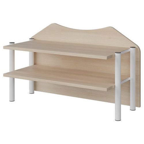 Surmeuble Malibu 2p Fond Bois Acacia Lak.1277 Blanc 9016