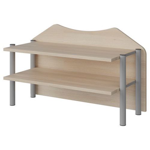Surmeuble Malibu 2p Fond Bois Acacia Lak.1277 Gris 9006