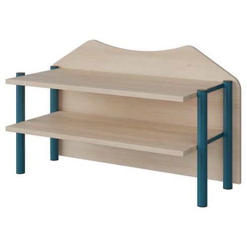 Surmeuble Malibu 2p Fond Bois Acacia Lak.1277 Bleu 5025