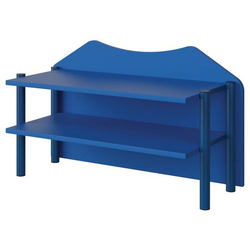 Surmeuble Malibu 2p Fond Bois Bleu Delf U525 Bleu 5005