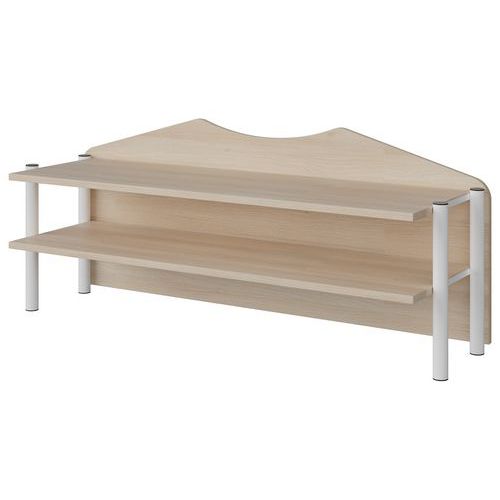 Surmeuble Malibu 3p Fond Bois Acacia Lak.1277 Blanc 9016
