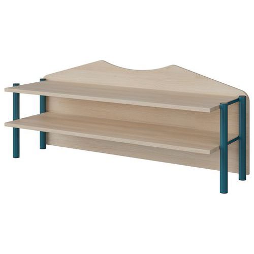 Surmeuble Malibu 3p Fond Bois Acacia Lak.1277 Bleu 5025