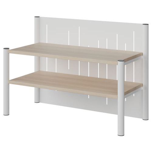 Surmeuble Malibu 2p Fond Tôle Acacia Lak.1277 Blanc 9016