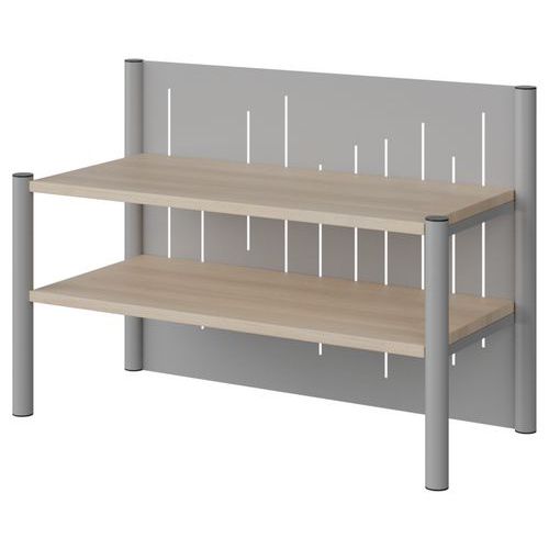 Surmeuble Malibu 2p Fond Tôle Acacia Lak.1277 Gris 9006