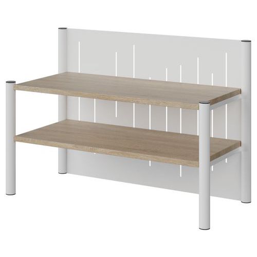 Surmeuble Malibu 2p Fond Tôle Chêne Bardo. 1146 Blanc 9016