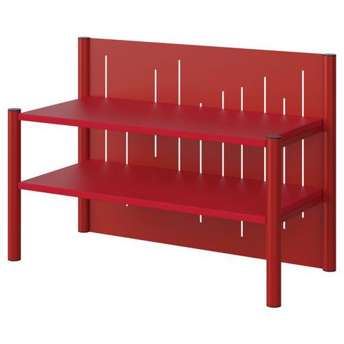Surmeuble Malibu 2p Fond Tôle Rouge U321 Rouge 3020