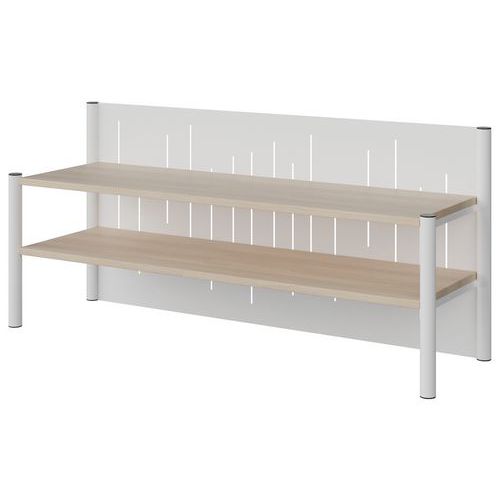 Surmeuble Malibu 3p Fond Tôle Acacia Lak.1277 Blanc 9016