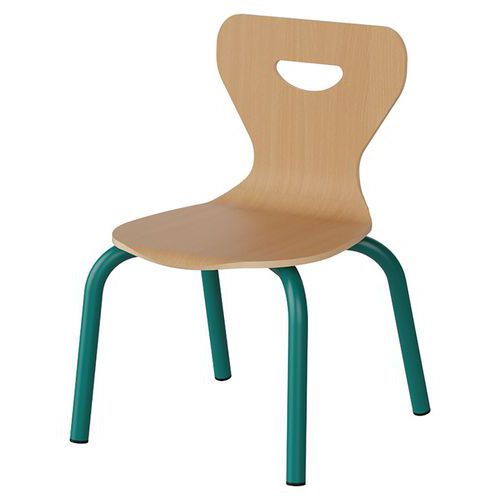 Chaise Malibu 4p - T1 - Coque Hêtre / Alu Bleu 5018