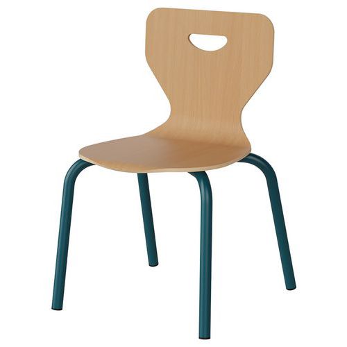 Chaise Malibu 4p - T3 - Coque Hêtre / Alu Bleu 5025