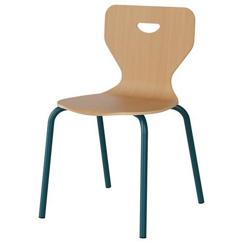 Chaise Malibu 4p - T5 - Coque Hêtre / Alu Bleu 5025