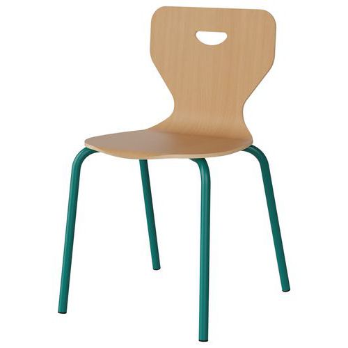 Chaise Malibu 4p - T6 - Coque Hêtre / Alu Bleu 5018