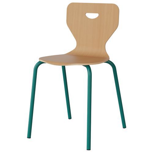 Chaise Malibu 4p - T7 - Coque Hêtre / Alu Bleu 5018