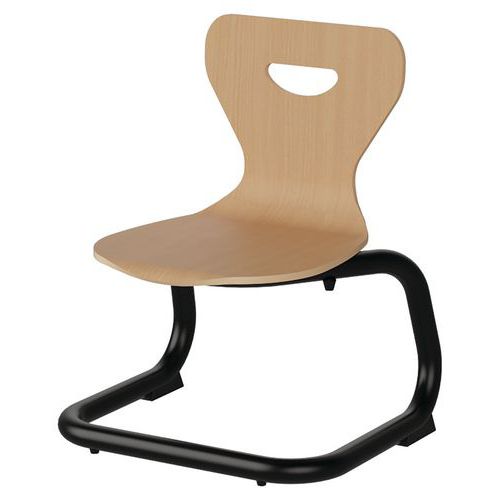 Chaise Malibu Ast - T1 - Coque Hêtre / Acier Noir 9005