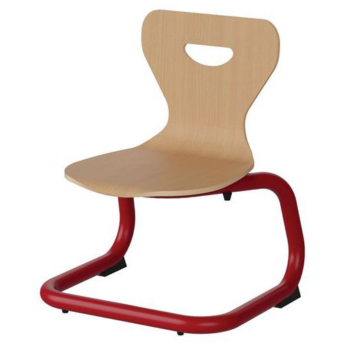 Chaise Malibu Ast - T1 - Coque Hêtre / Acier Rouge 3020