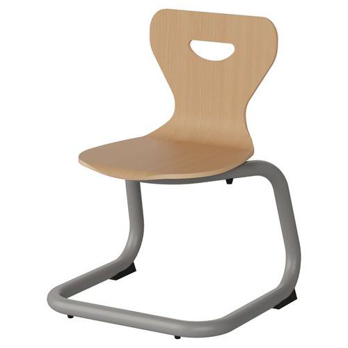 Chaise Malibu Ast - T2 - Coque Hêtre / Acier Gris 9006